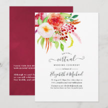 Marsala Vintag Rustic Charm Virtual Wedding