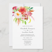 Marsala Vintag Rustic Charm Wedding Einladung (Vorderseite)