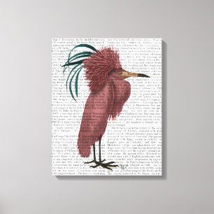 Marsala Vogel mit Haube Leinwanddruck