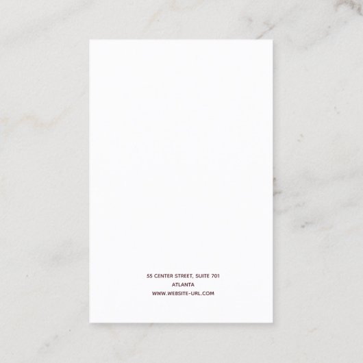 Marsala Wash Arch Earring Display Visitenkarte (Rückseite)