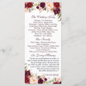 Marsala Watercolor Blume Programm (Rückseite)