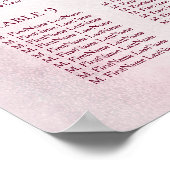 Marsala Watercolor Hochzeitsstichtabelle Poster (Ecke)