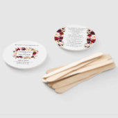 Marsala Wedding Program Round Fächer (Non-assembled)