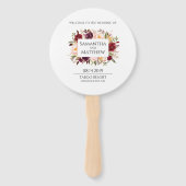 Marsala Wedding Program Round Fächer (Vorderseite)