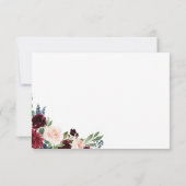 Marsala Wedding RSVP Cards mit Song Choice Karte (Rückseite)