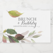 Marsala Wedding Schaumweinetikett (Einzelnes Label)