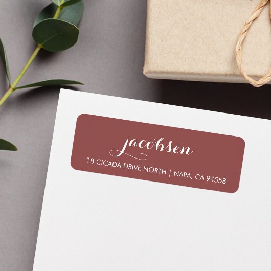 Marsala & White Elegante Kalligraphie