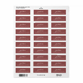 Marsala & White Elegante Kalligraphie (Vorne)