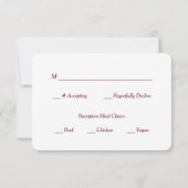 Marsala Wine Rose Floral Wedding RSVP (Rückseite)