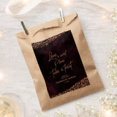 Marsala Wine & Rose Gold Wedding Liebe ist süß Geschenktütchen (Ausgeschnitten)