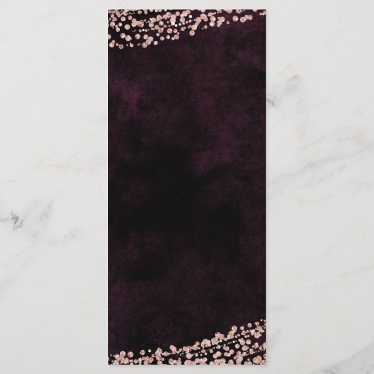 Marsala Wine & Rose Menükarte (Rückseite)