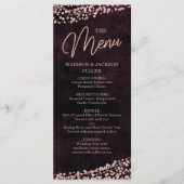 Marsala Wine & Rose Menükarte (Vorderseite)