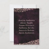 Marsala Wine & Rose Tischnummer (Rückseite)