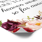 Marsala Wir wissen, dass Sie heute hier sein würde Poster (Ecke)