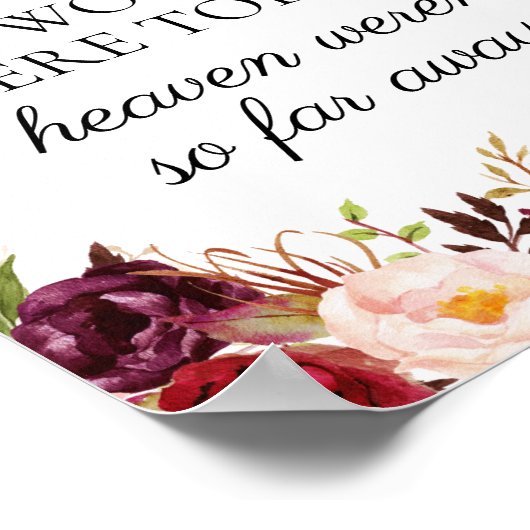 Marsala Wir wissen, dass Sie heute hier sein würde Poster (Ecke)