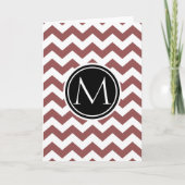 Marsala Zickzack mit Monogramm (Vorderseite)