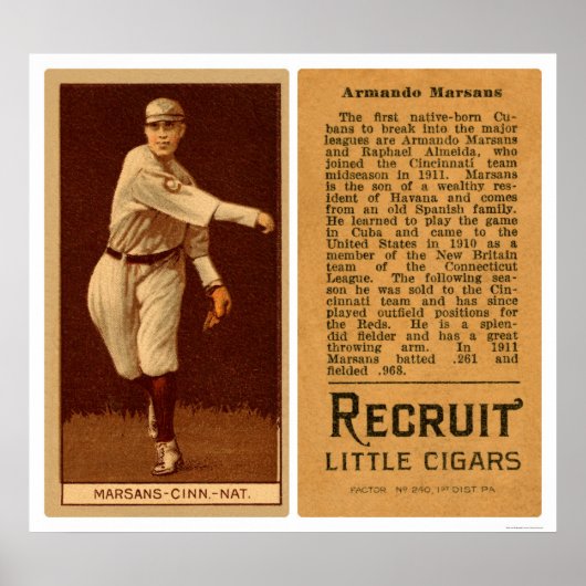 Marsans Kuban Reds Baseball 1912 Poster (Vorne)