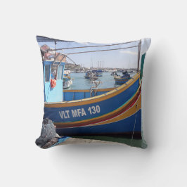 Marsaxlokk Fischerboote Malta Kissen