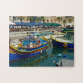 Marsaxlokk malte Boote Puzzle (Horizontal)