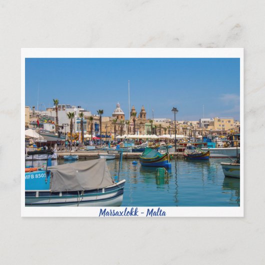 Marsaxlokk Postcard Postkarte (Vorderseite)