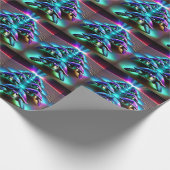 Marsch der Neon-Schildkröten Geschenkpapier (Ecke)