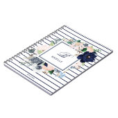 Marsch und Blütenstreifen| Name und Monogramm Notizblock (Linke Seite)