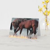 Marschall der Grußkarte für den Stallion Karte (Gelbe Blume)