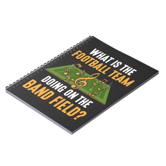 Marschband Field Director Football Team Orchest Notizblock (Linke Seite)