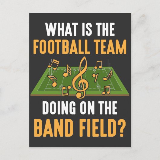 Marschband Field Director Football Team Orchest Postkarte (Vorderseite)