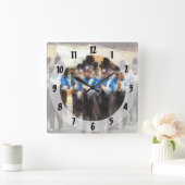 Marschband Quadratische Wanduhr (Zuhause)