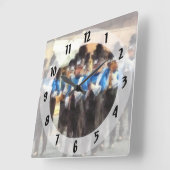 Marschband Quadratische Wanduhr (Winkel)