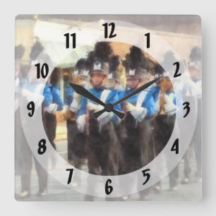 Marschband Quadratische Wanduhr