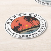 Marschen am Cooper River Round Paper Untersetzer (Angewinkelt)