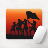 Marschieren mit Trommeln und Pfeife und Flagge Mousepad (Mit Mouse)