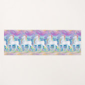 Marschierende Aquarell-Einhorn-Yoga-Matte Yogamatte (Vorderseite (Horizontal))