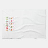 Marschierende Flamingos Sarasota Handtuch (Horizontal)