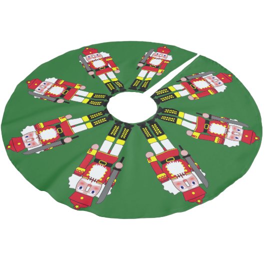 Marschierende Nussknacker Polyester Weihnachtsbaumdecke (Schrägansicht)