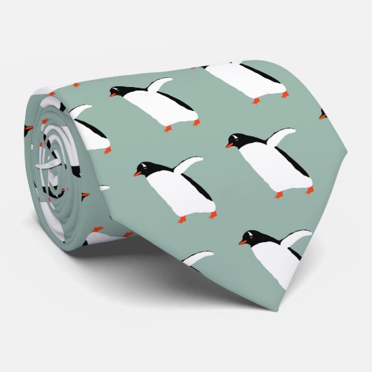Marschierende Penguins auf einer Krawatte (Gerollt)