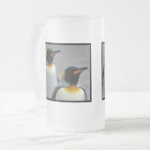 Marschierende Penguins-mattierte Bier-Tasse Mattglas Bierglas (Vorderseite Links)
