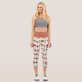 Marschierende Pilze Capri Leggings (Vorderseite)