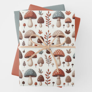 Marschierende Pilze Geschenkpapier Set