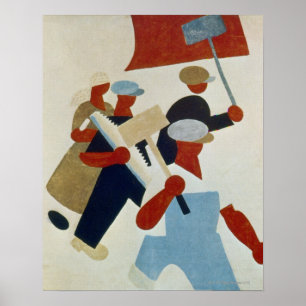 Marschierende Protestors Poster