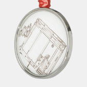 Marschierende Schnarrtrommel-Verzierung Silbernes Ornament (Links)