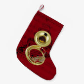Marschierender Musik-Strumpf des Sousaphone (Tuba) Kleiner Weihnachtsstrumpf (Vorderansicht (hängend))