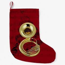 Marschierender Musik-Strumpf des Sousaphone (Tuba) Kleiner Weihnachtsstrumpf