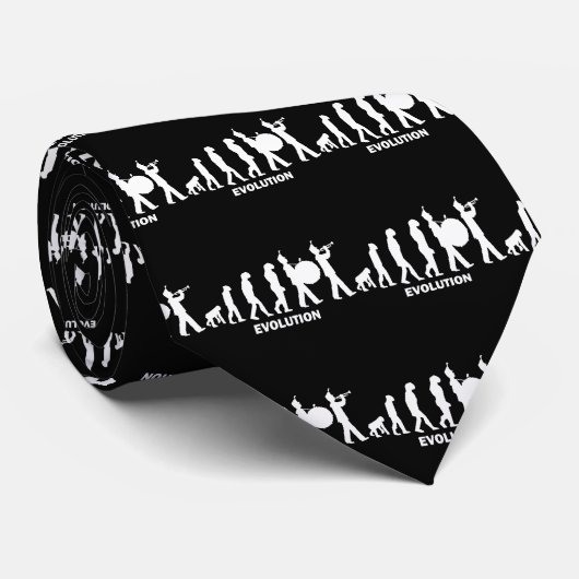marschierendes Band der Evolution Krawatte (Gerollt)