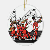 Marschierendes Band-Horn-Klavier-Tastatur und Keramik Ornament (Links)