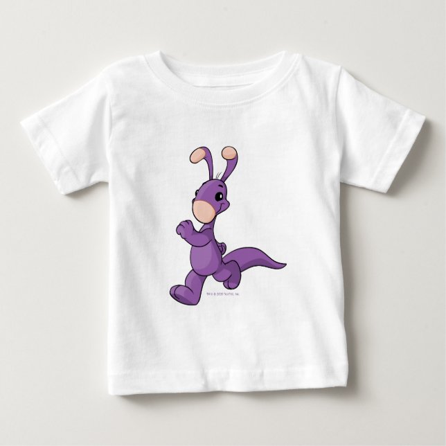 Marschierendes lila Blumaroo Baby T-shirt (Vorderseite)