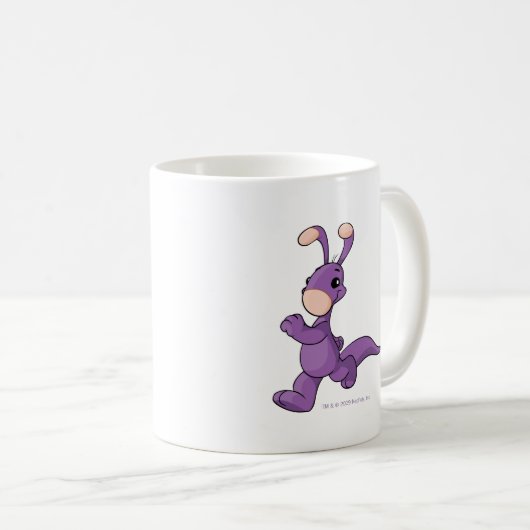 Marschierendes lila Blumaroo Kaffeetasse (VorderseiteRechts)