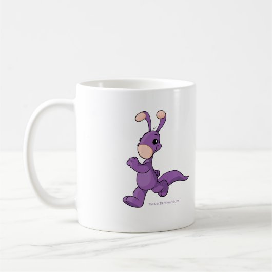 Marschierendes lila Blumaroo Kaffeetasse (Links)